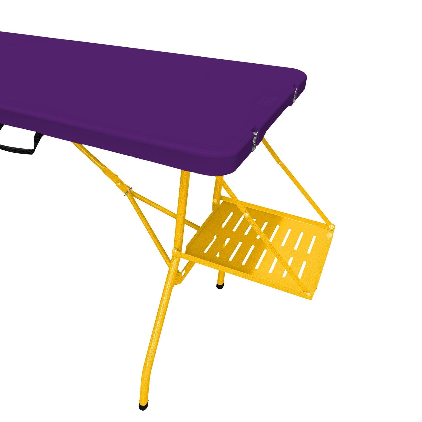 The Rolling Table - 6 Ft. Folding Table on Wheels - Purple & Yellow