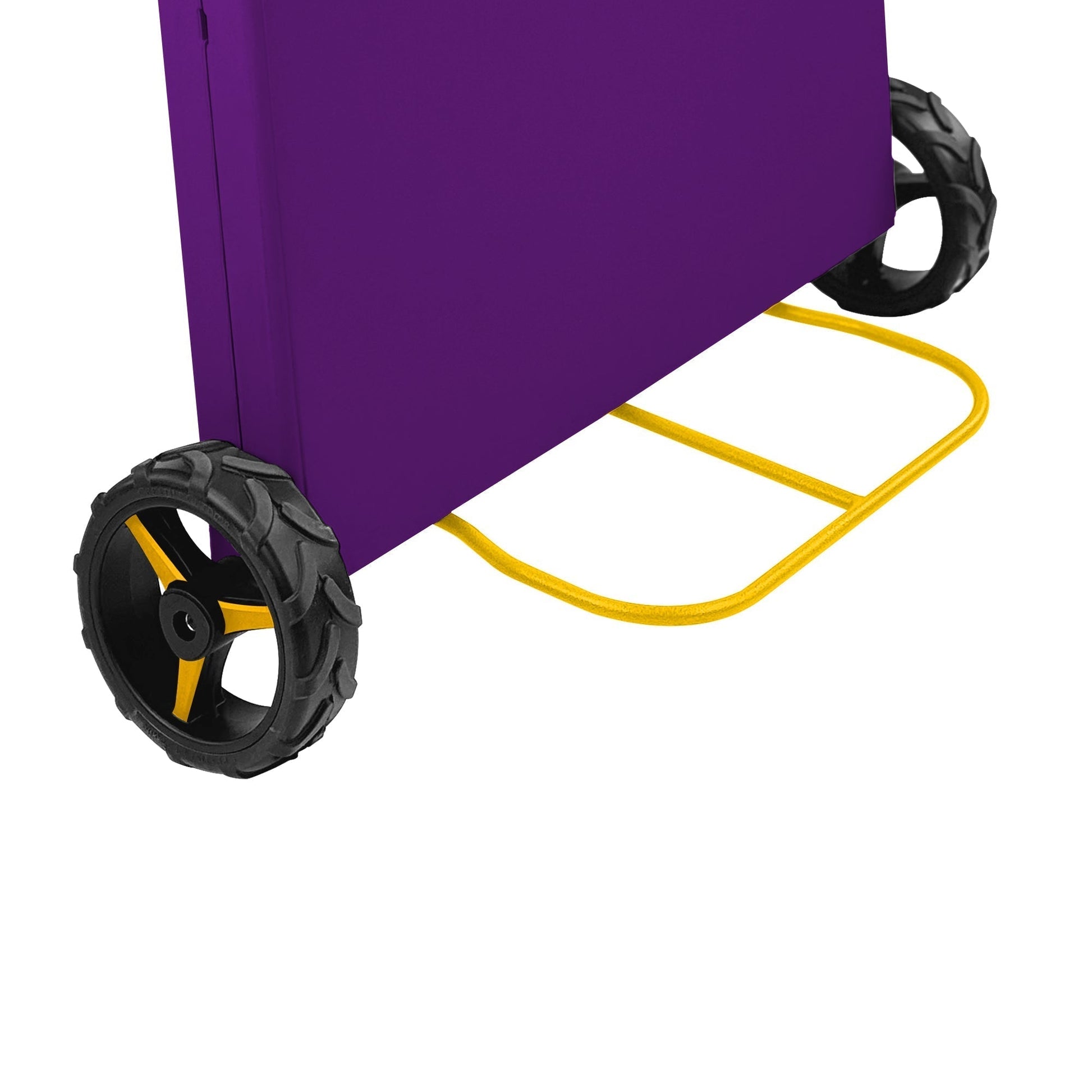 The Rolling Table - 6 Ft. Folding Table on Wheels - Purple & Yellow
