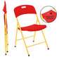 Folding Chairs - 4 Pack - Red & Yellow